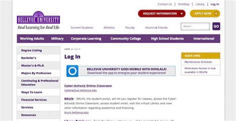 Bellevue email login - How to Log into Bellevue University Portal. To log in to the Bellevue University portal, one needs to follow the steps below; STEP 1: Navigate to Bruin Connect. STEP 2: Enter your Username and password and sign in. STEP 3: There is an option for forgotten passwords, click the link if you have forgotten your password.